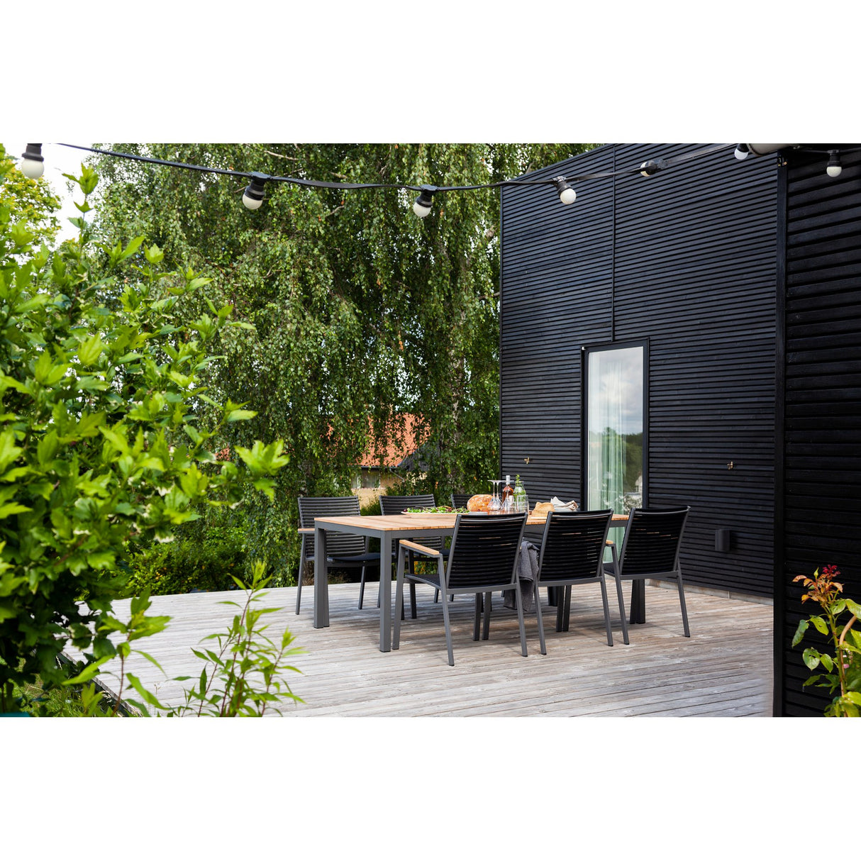 Mood Extreme Trädgårdsbord i Teak/Antracit Aluminium 208x100 cm