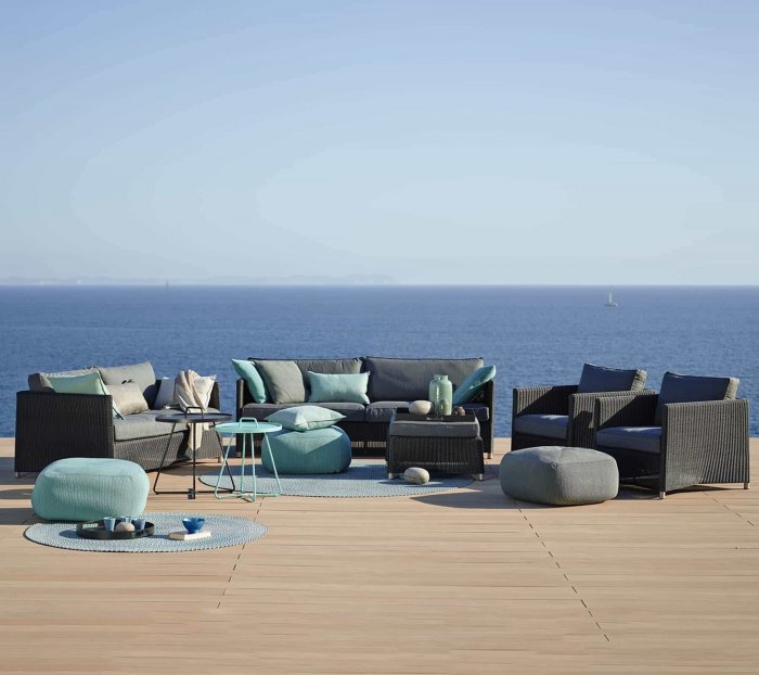 Diamond lounge fåtölj inkl. Dyna Grafit