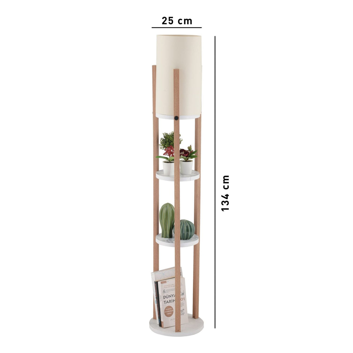 Aten Nora (21 x 21 cm) Golvlampa Vit Natur