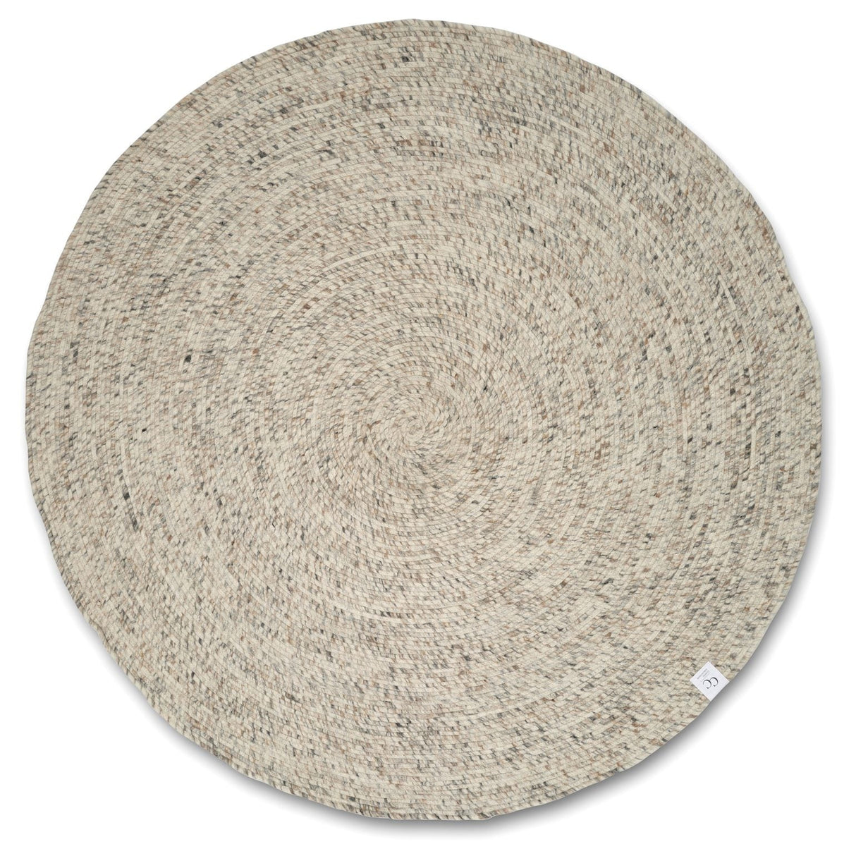 Merino Rund Matta Naturbeige