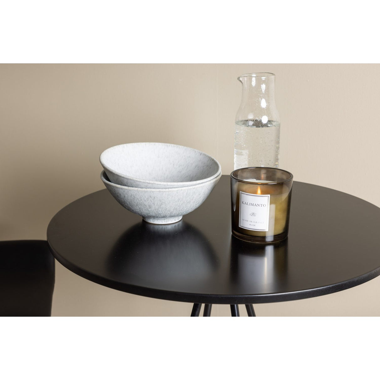 Bistro, Jonna Rund matgrupp Svart,Silver, Svart, ⌀60