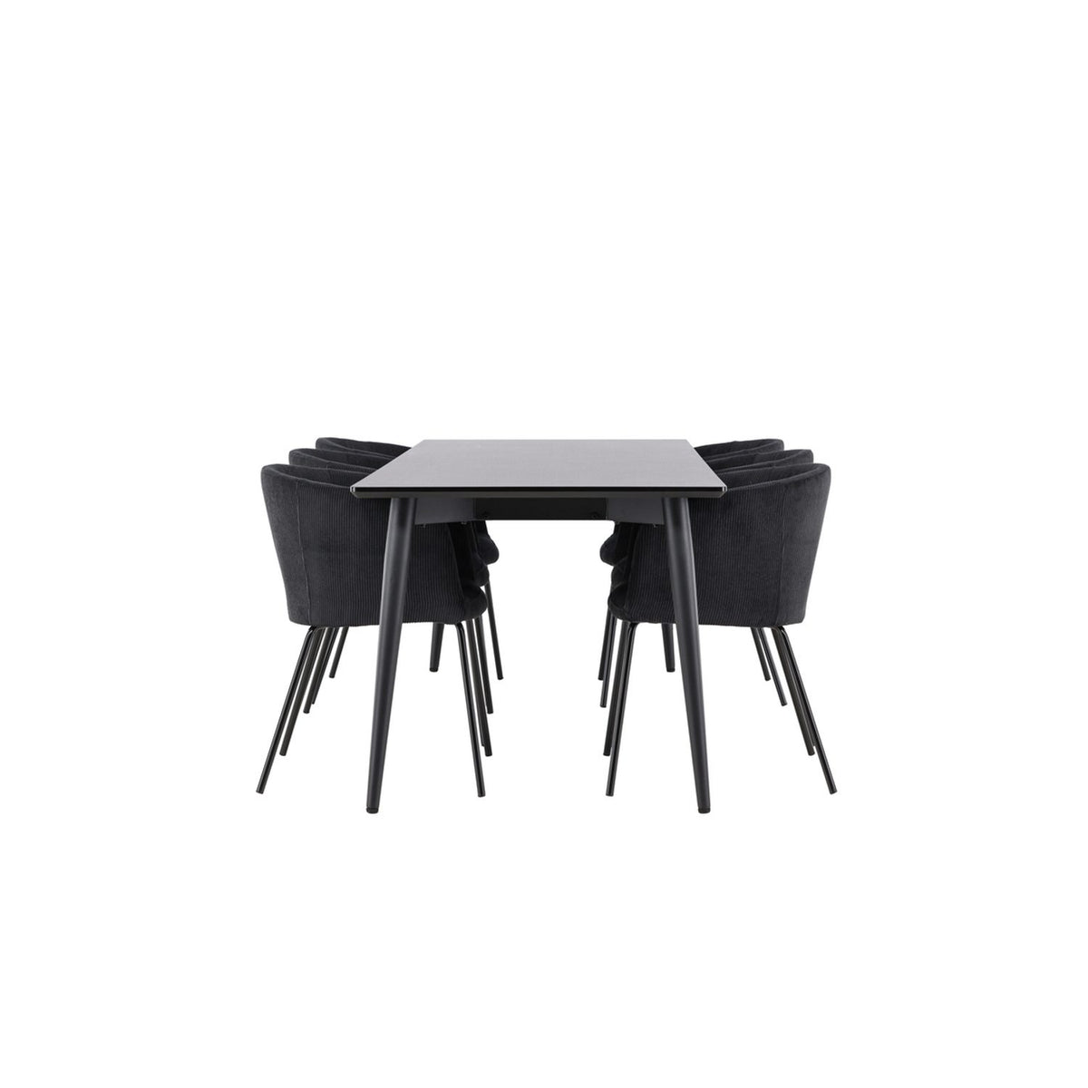 Ellis, Berit Rektangulär matgrupp Svart, Svart, 230 x 85
