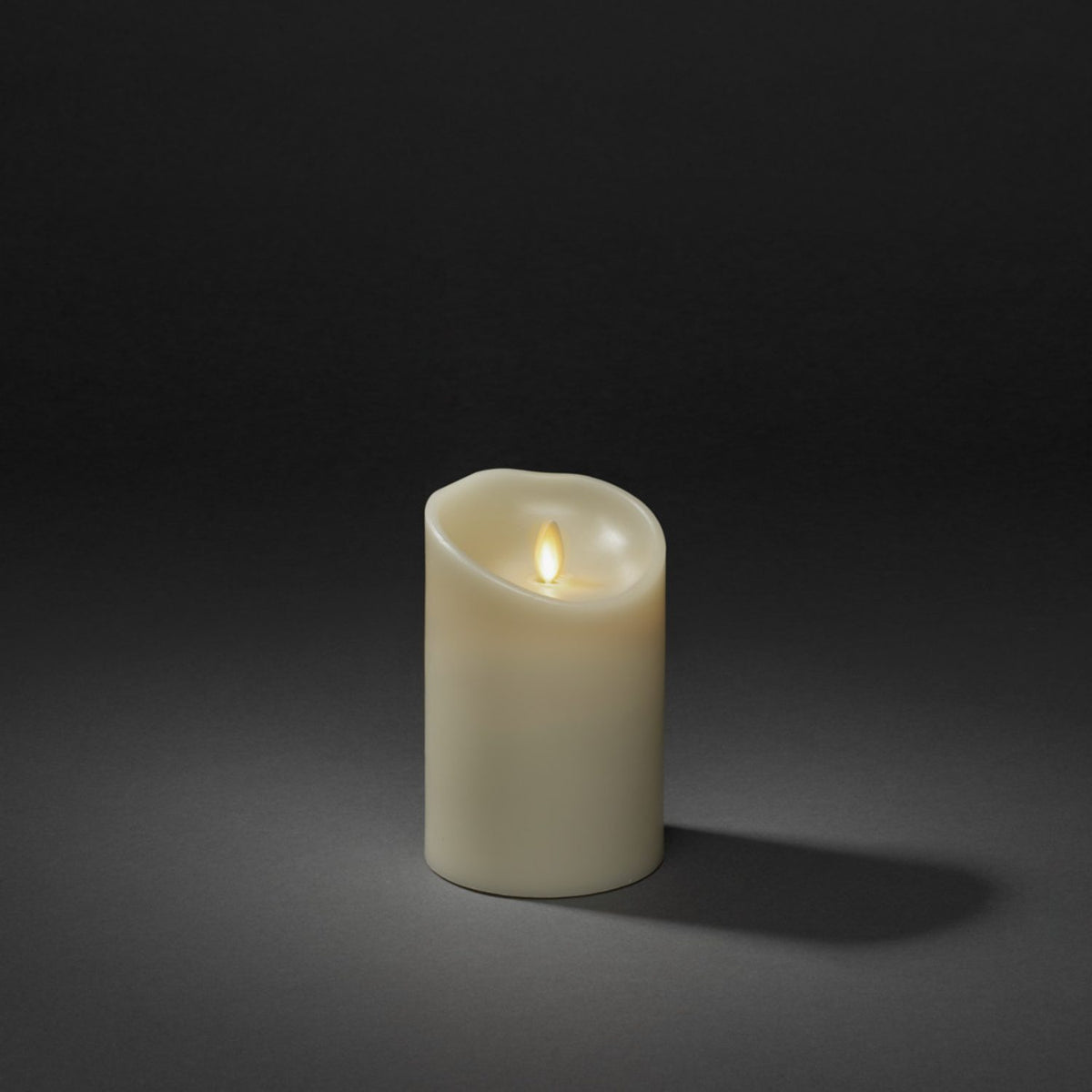 Vaxljus gräddvitt, varmvit LED timer 5h 2xD Dekorationsljus El 8,8x13,4 cm