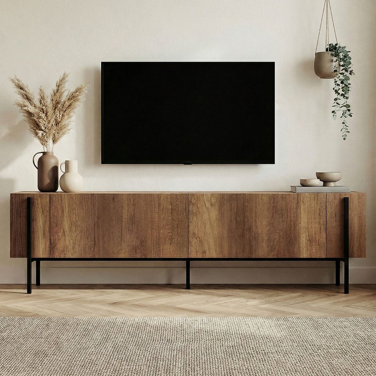 Carlito TV-bänk Barok Walnut Black