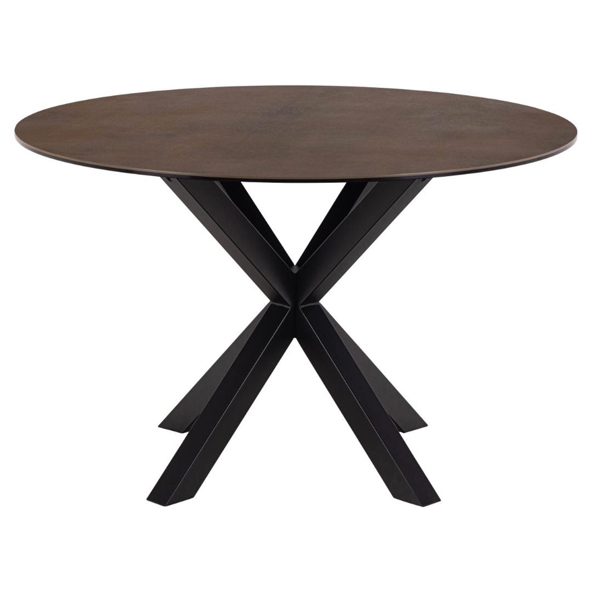 Verdun Matbord Rund 119 cm Rostbrun Keramik