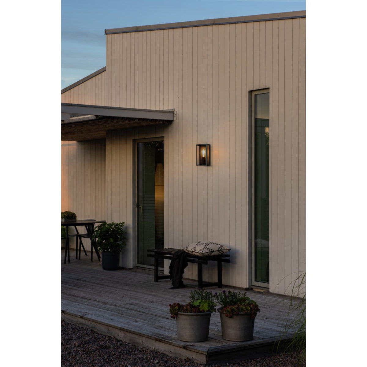 Carpi E27 Vägglampa Ute Svart/Klar, Medium (18 cm)