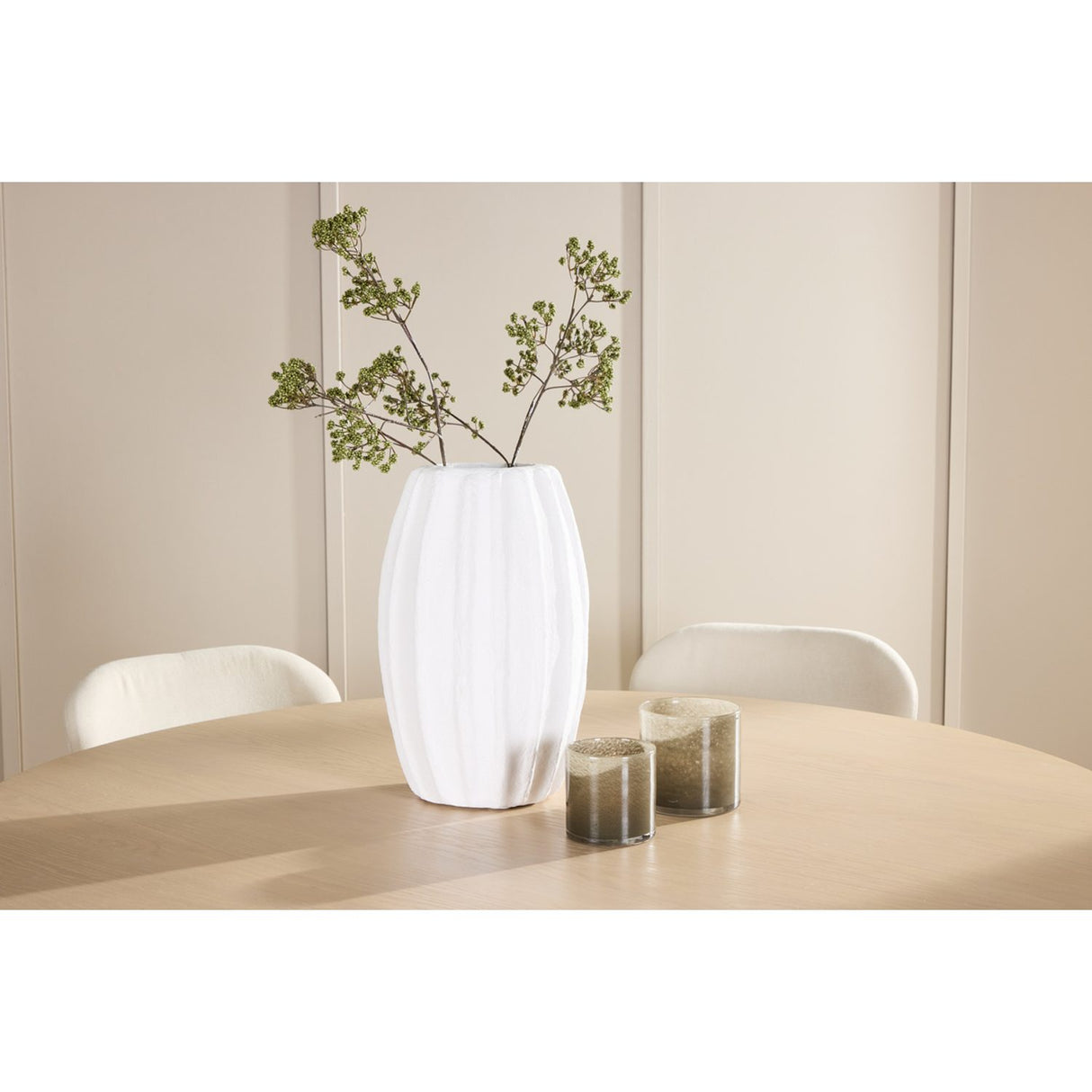Copenhagen, Lilja Rund matgrupp Beige, Beige,Vitpigmenterad, ⌀140