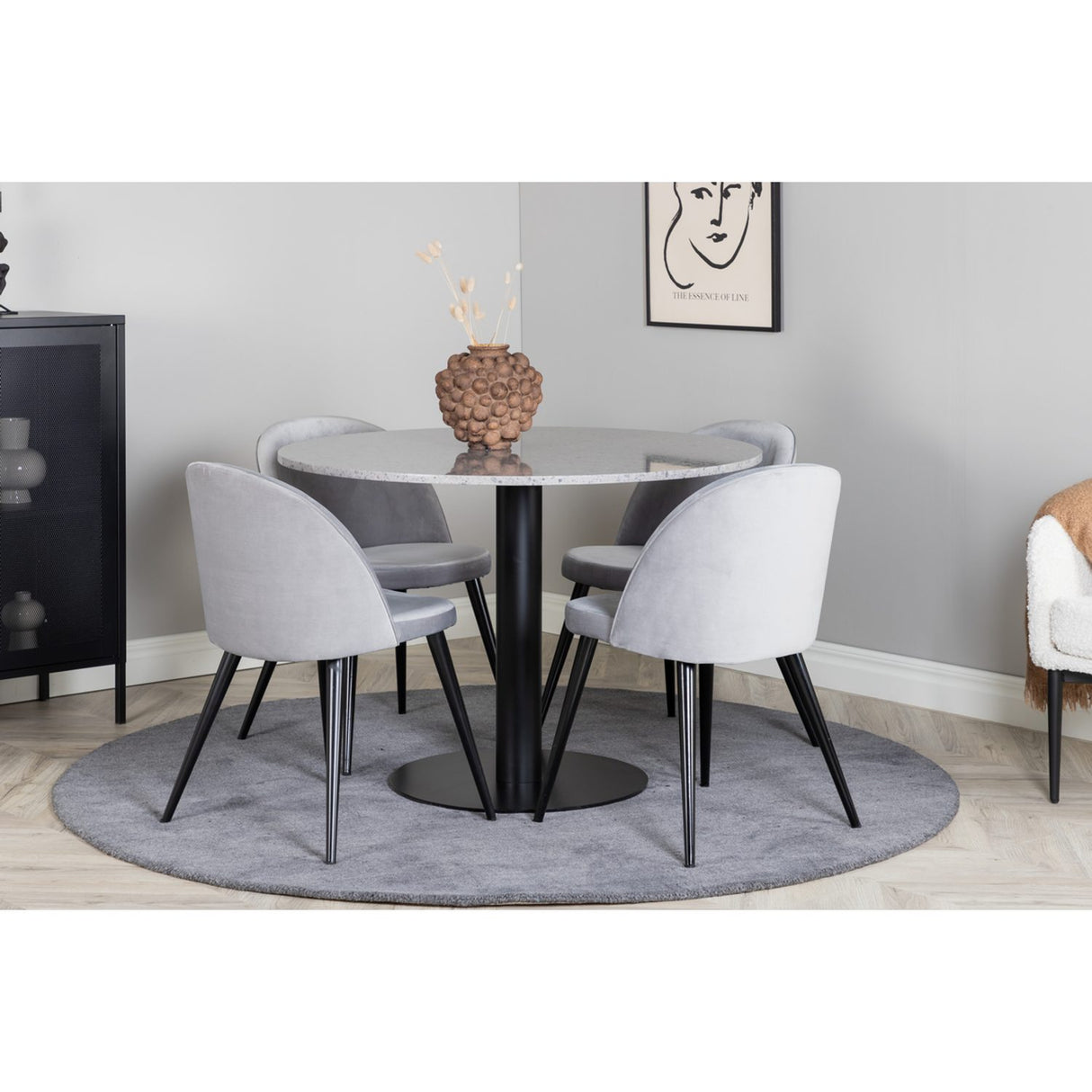 Razzia, Velvet Rund matgrupp Svart