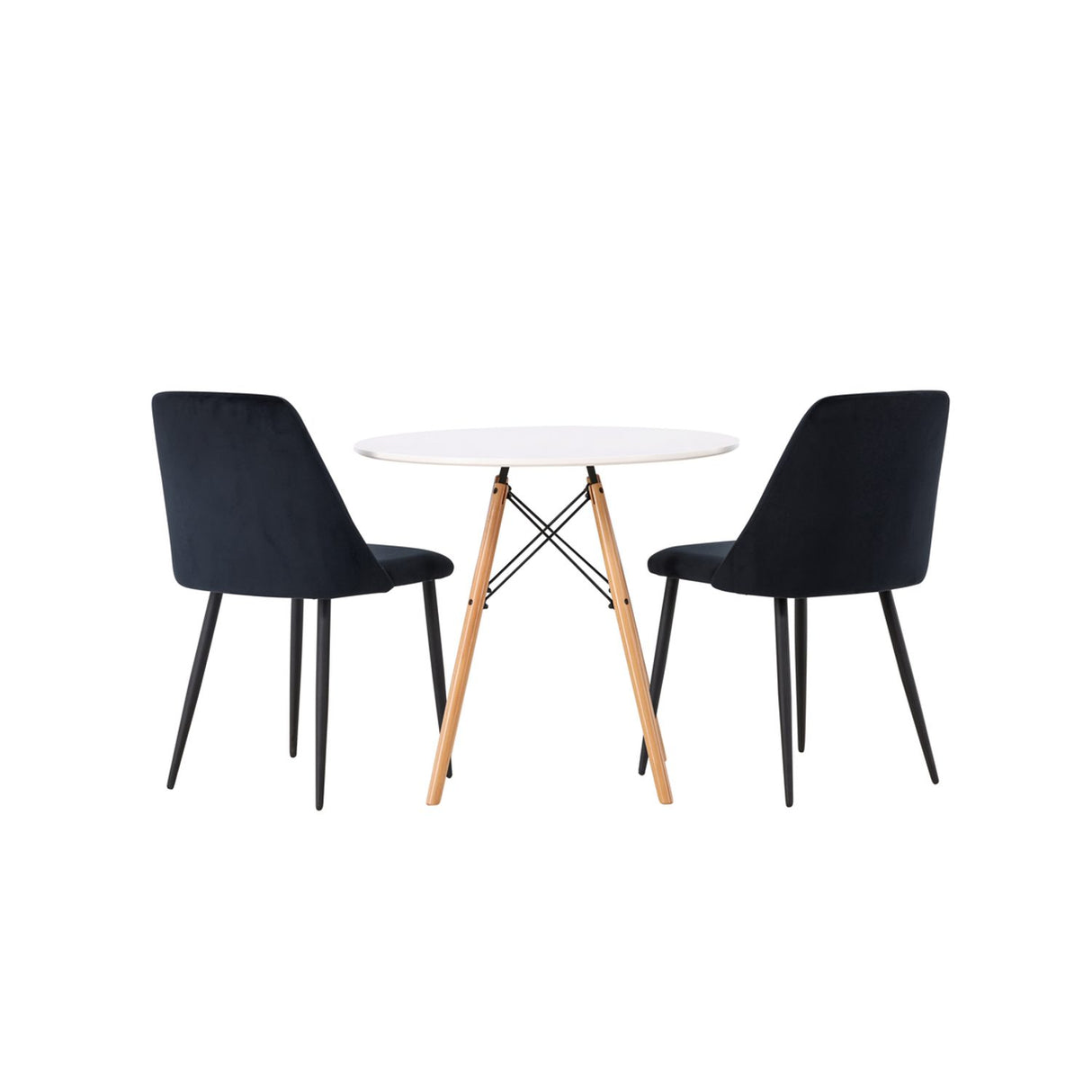 Danburi, Night Rund matgrupp Svart, Vit, ⌀60
