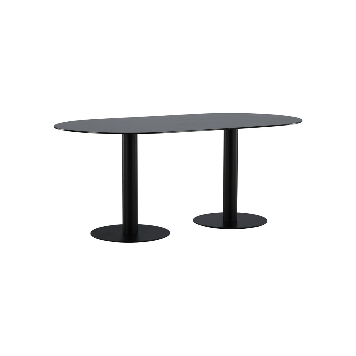 Pillan Ovalt matbord Svart, 180 x 74 x 100