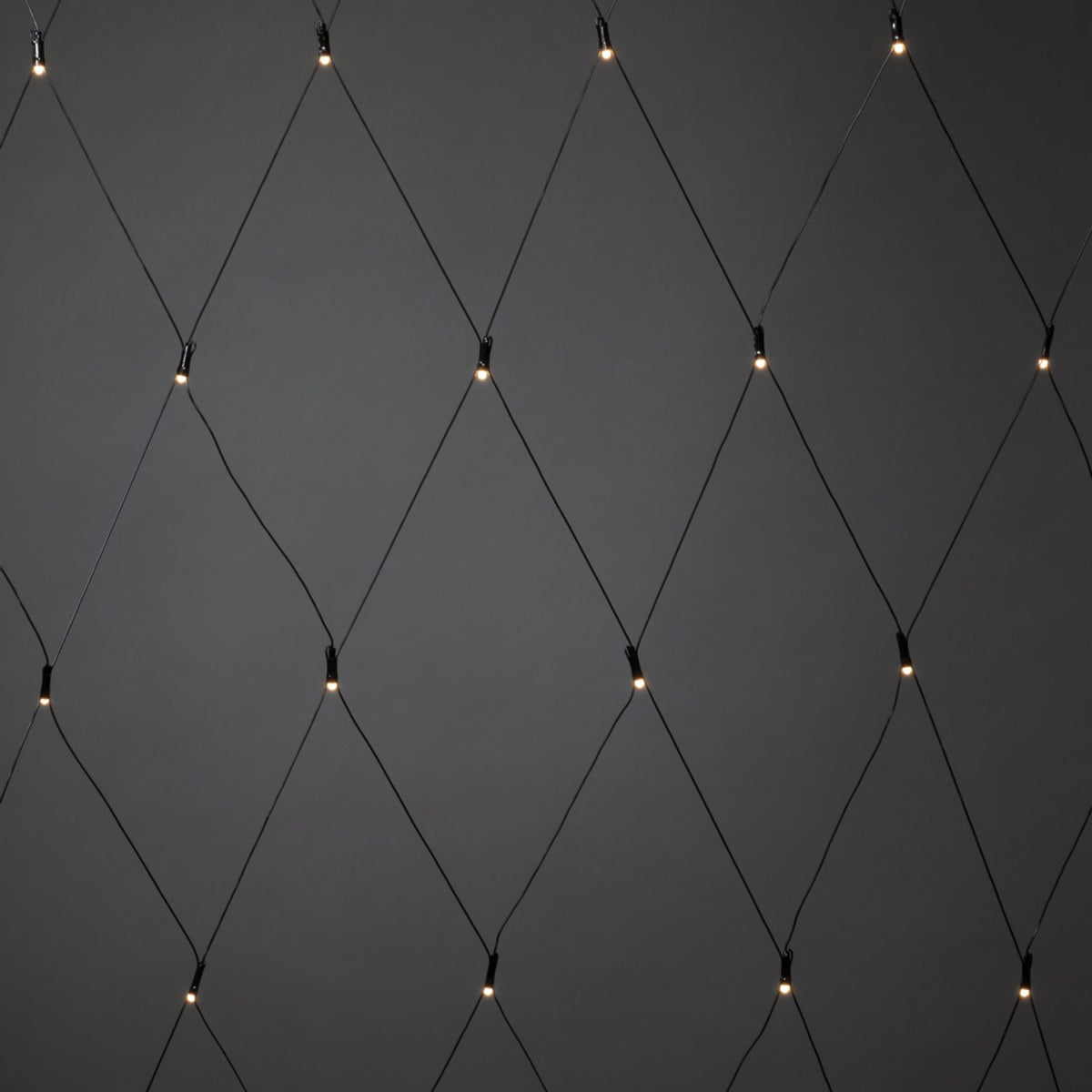 Nät Frostad LED Svart kabel 24V/IP44 Ljusslinga Ute 2.5x1.5m, Varmvit