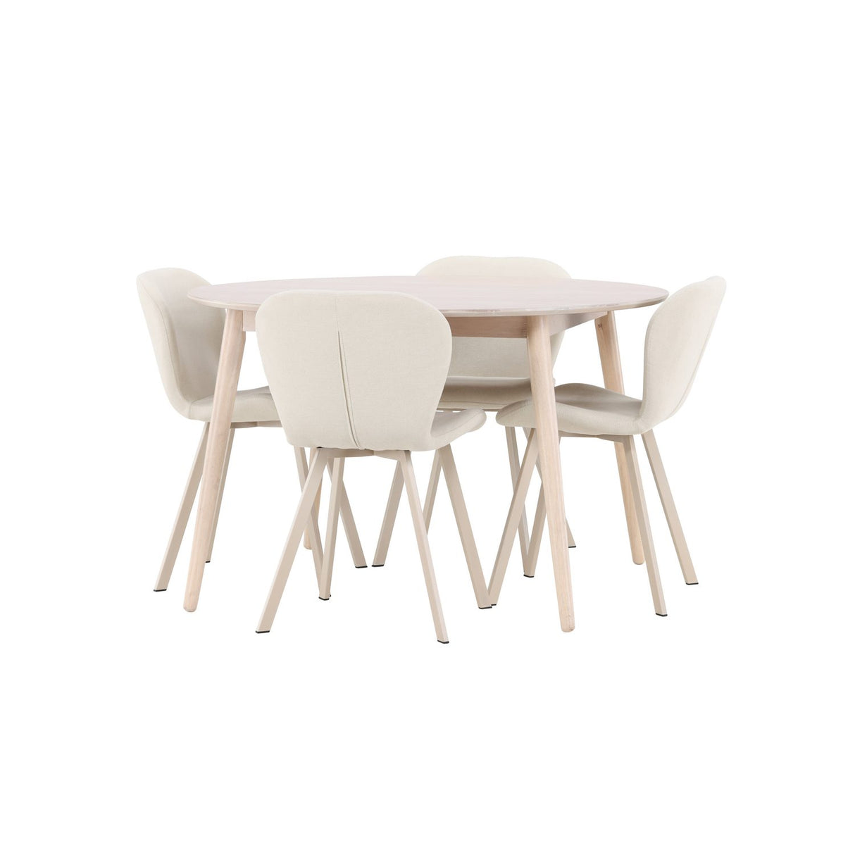 Flora, Lilja Runt matgrupp Beige, Vitlasyr, ⌀120