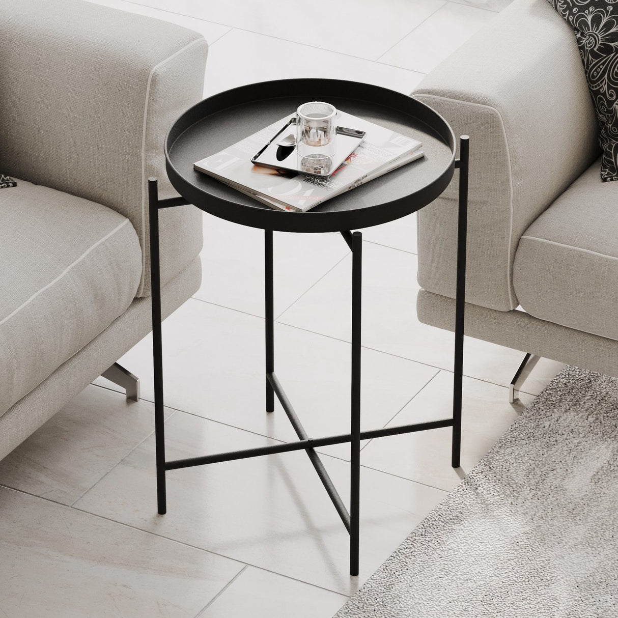 Adelaide Sidobord Svart
