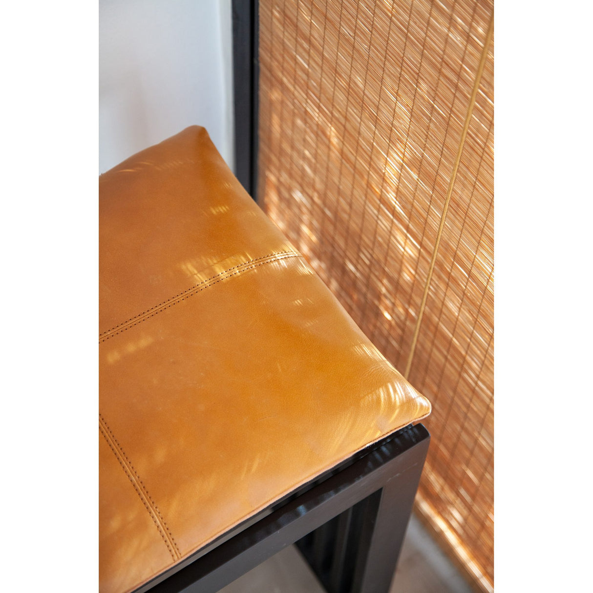 Rib Set Pall Svart Mahogny, Ljusbrun Sittdyna