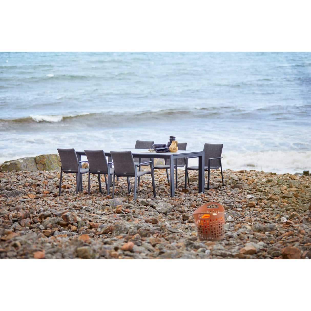 Borgdala Utebord 107x220/340 cm Grå