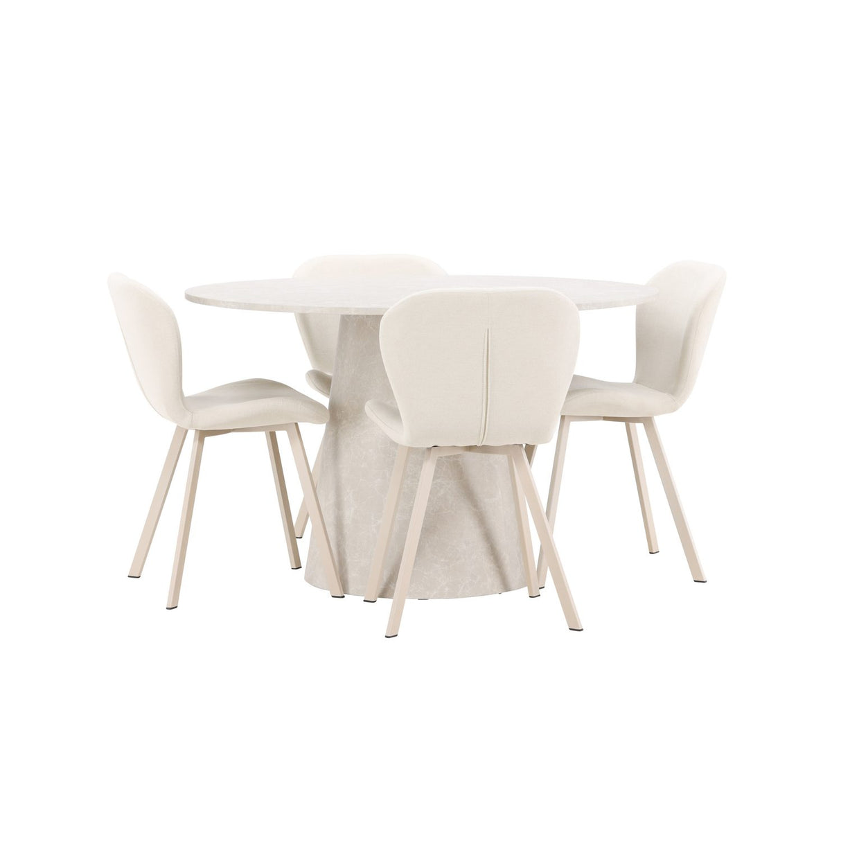Lanzo, Lilja Runt matgrupp Beige, Beige, 4st