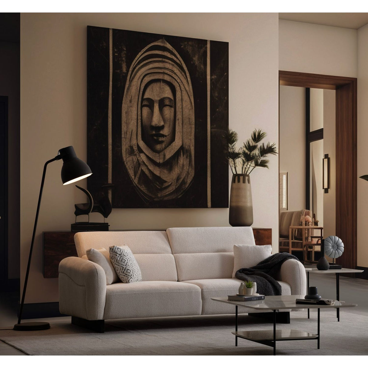 Caprice White (230 x 75 x 100 cm) 3-sitssoffa