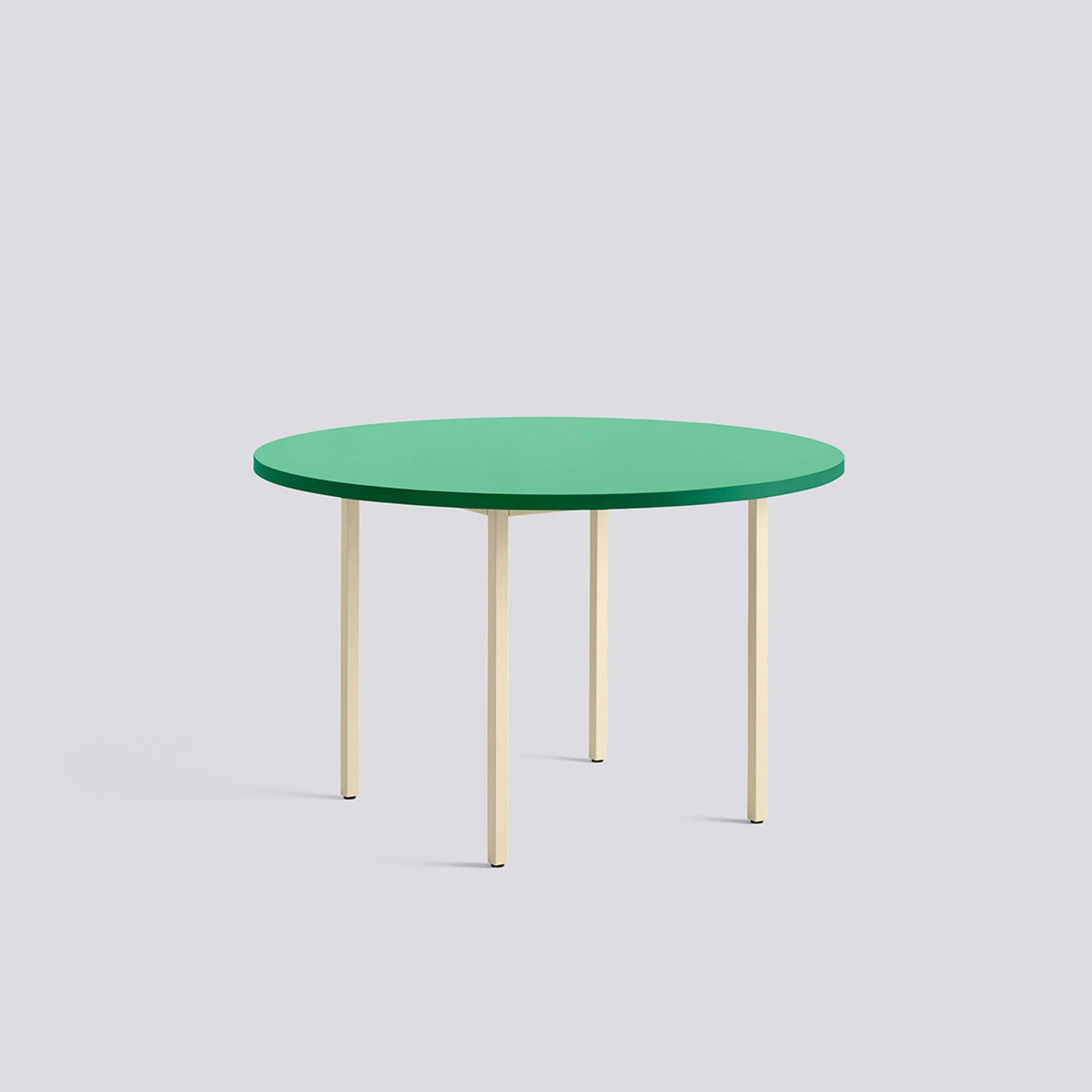 Two-Colour Ø120 × H74 cm Matbord Green mint, Ivory – pulverlackerat stål