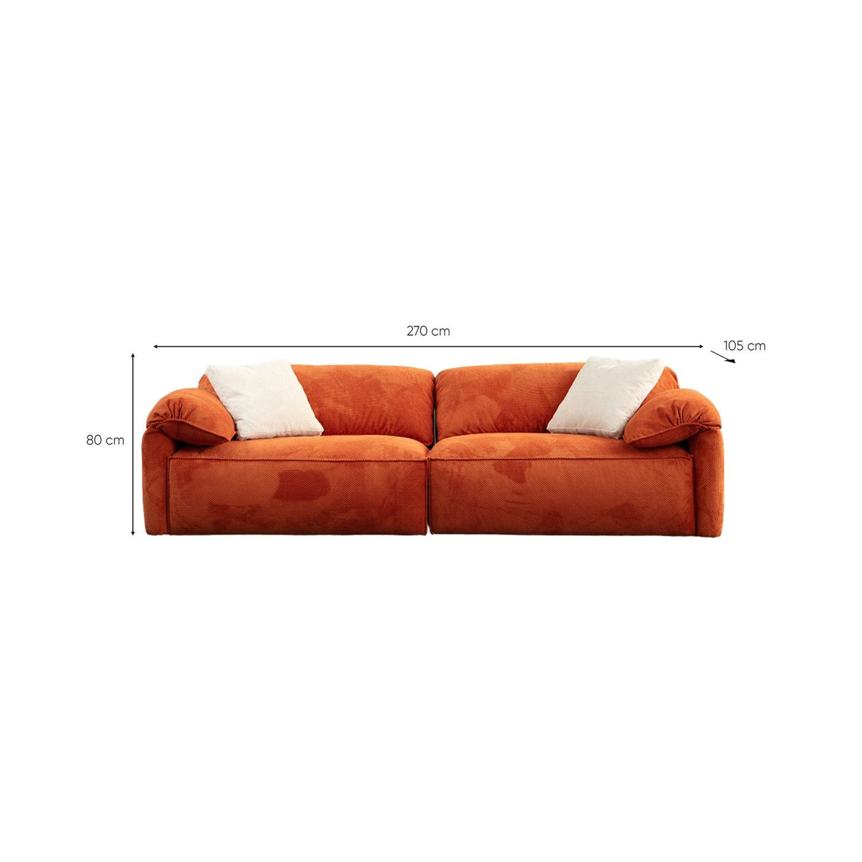 Flamingo 3-sits soffa Orange