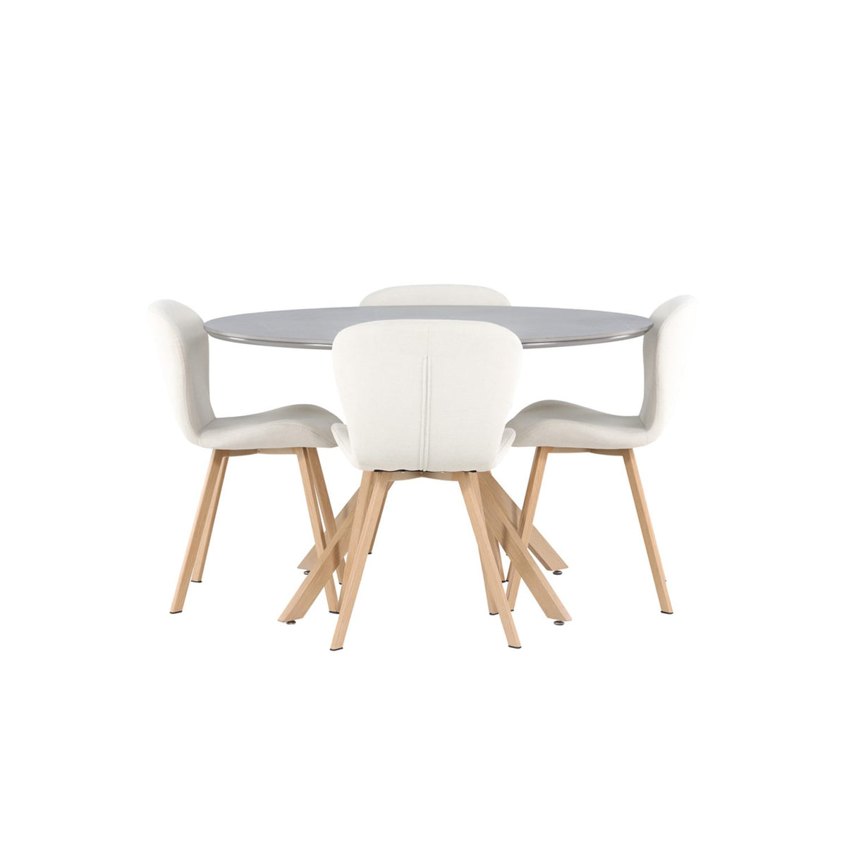 Piazza, Lilja Rund matgrupp Beige, Natur, Grå, ⌀120