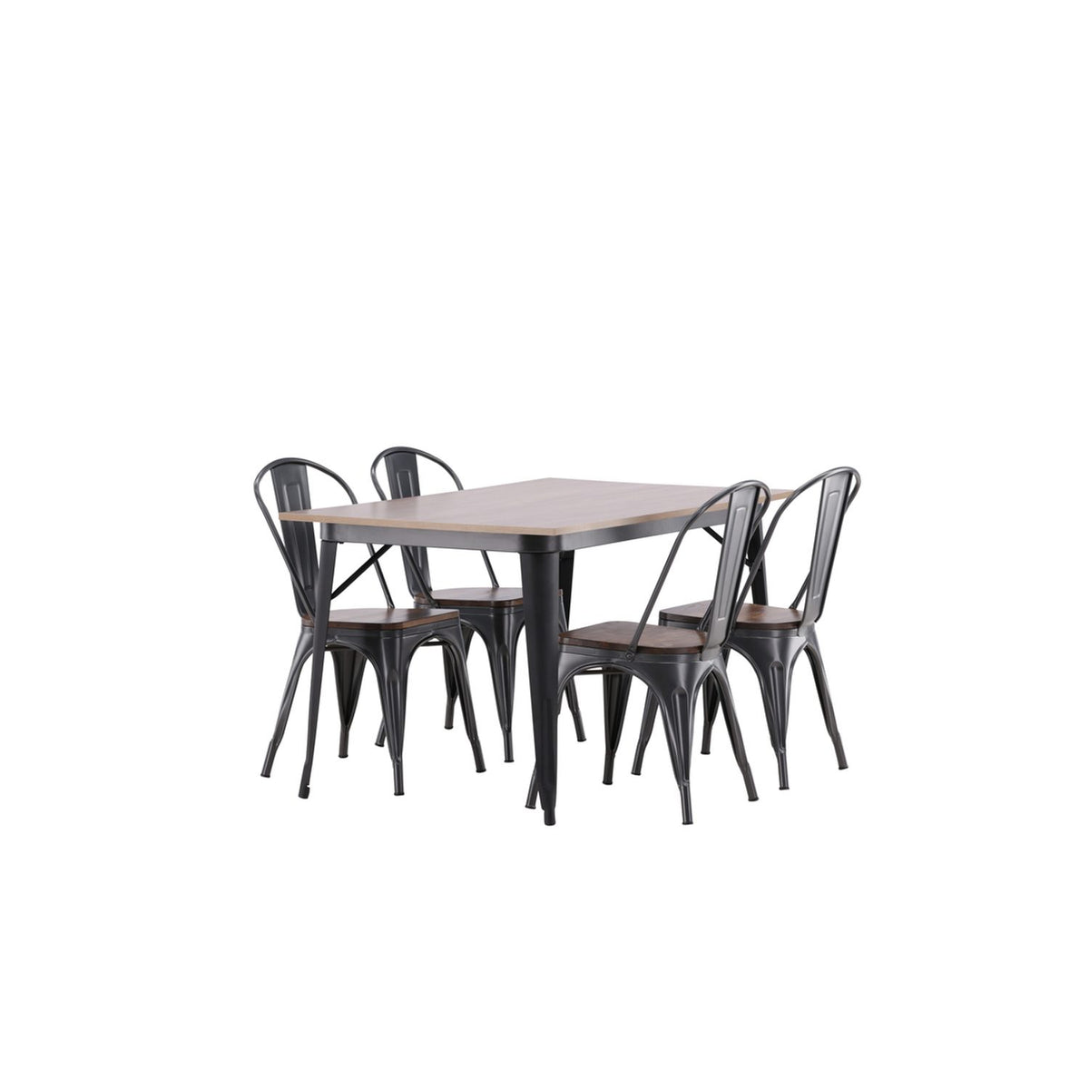 Tempe, Tempe Rektangulär matgrupp Valnöt, mörkgrå, Valnöt, 140 x 80