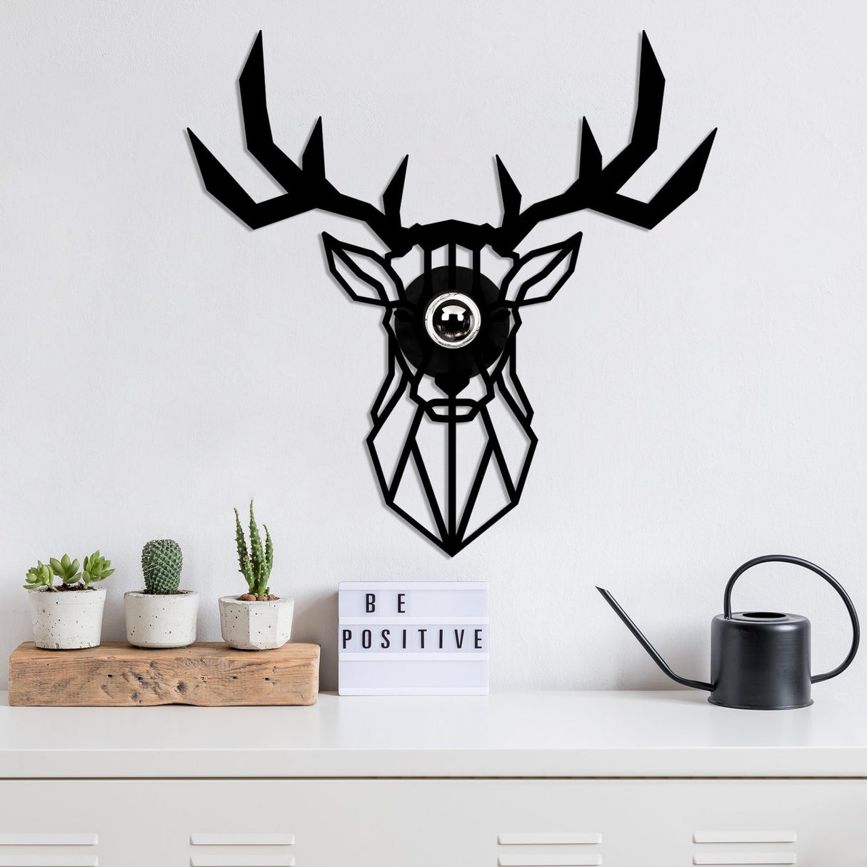 Glow Vägglampa Deer Svart