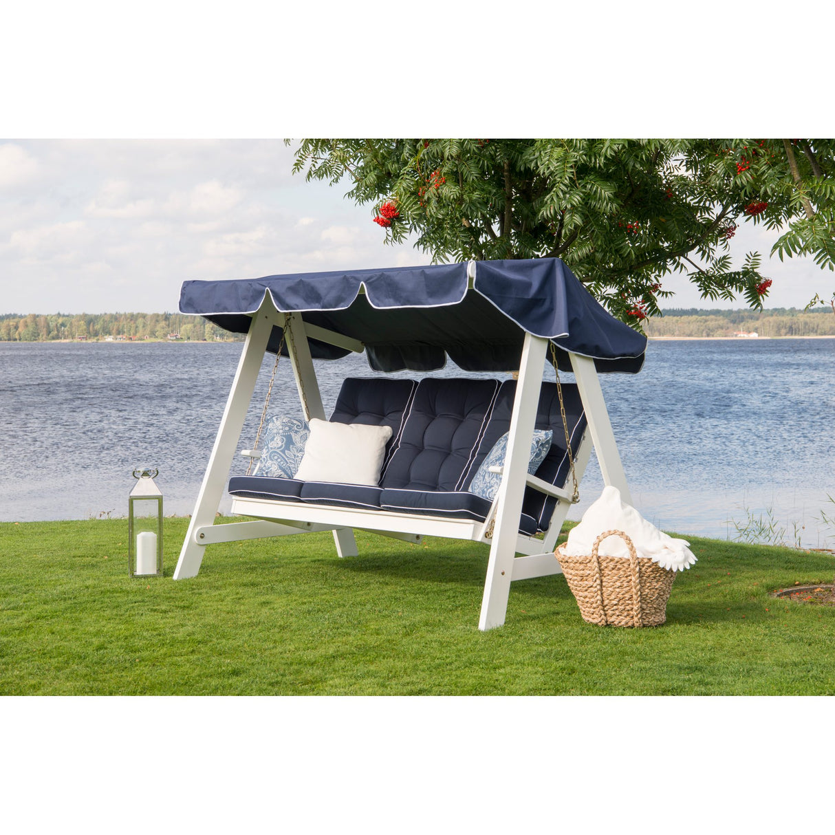 Dalom/Slöinge Hammocktak Blå/Vit