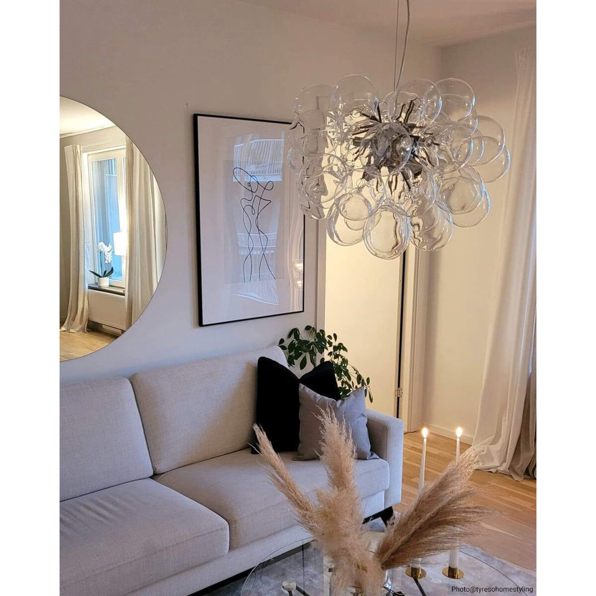 Gross 50 cm Taklampa Klarglas