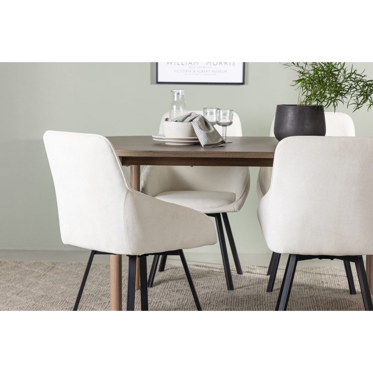 Andy, Rosie Oval matgrupp Beige,Svart, Natur, 180 x 90