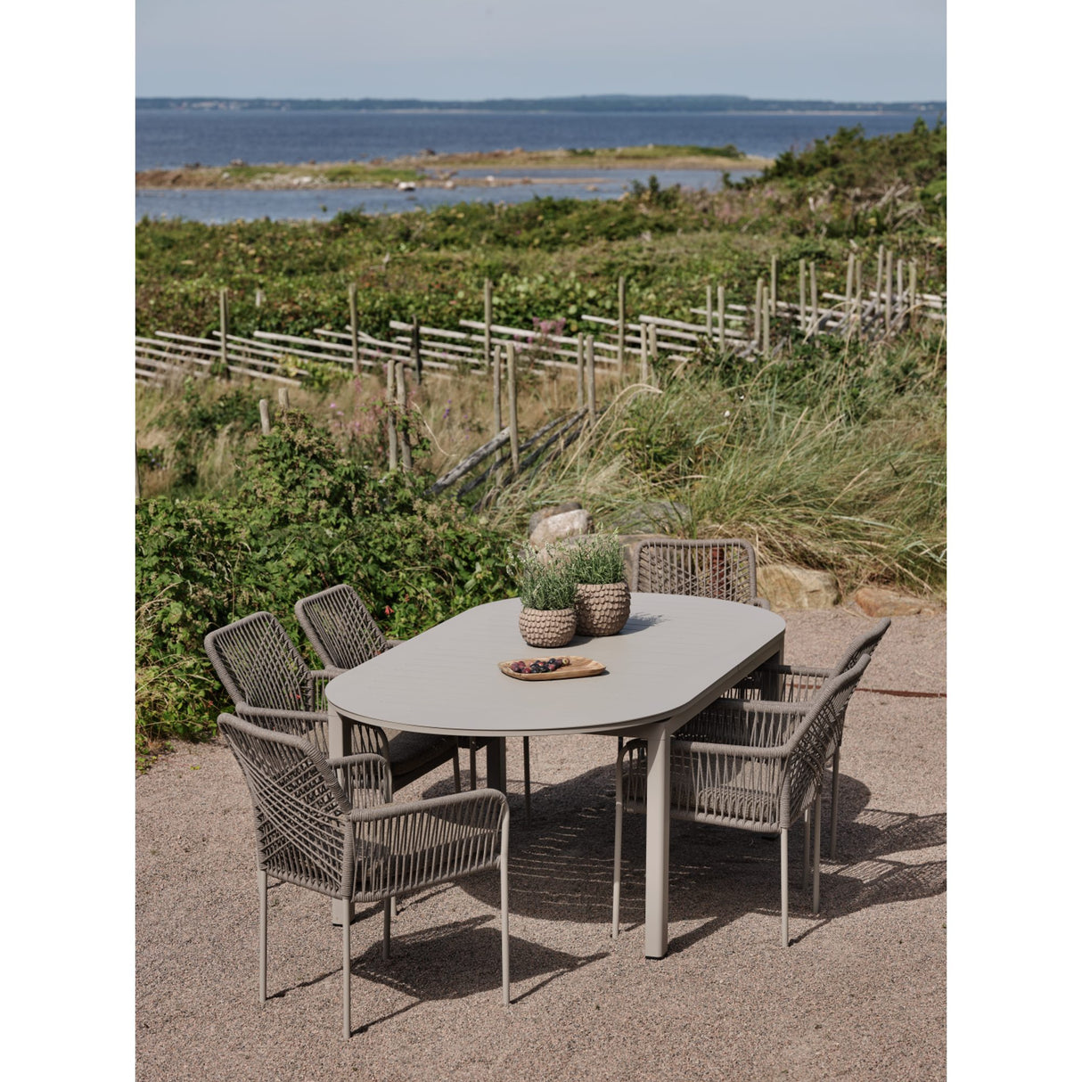 Lomma Elipse 220-280x110 cm Utebord Khaki