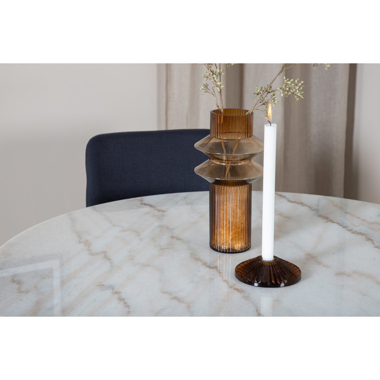 Estelle, Plaza Rund matgrupp Svart, Vit, 4st