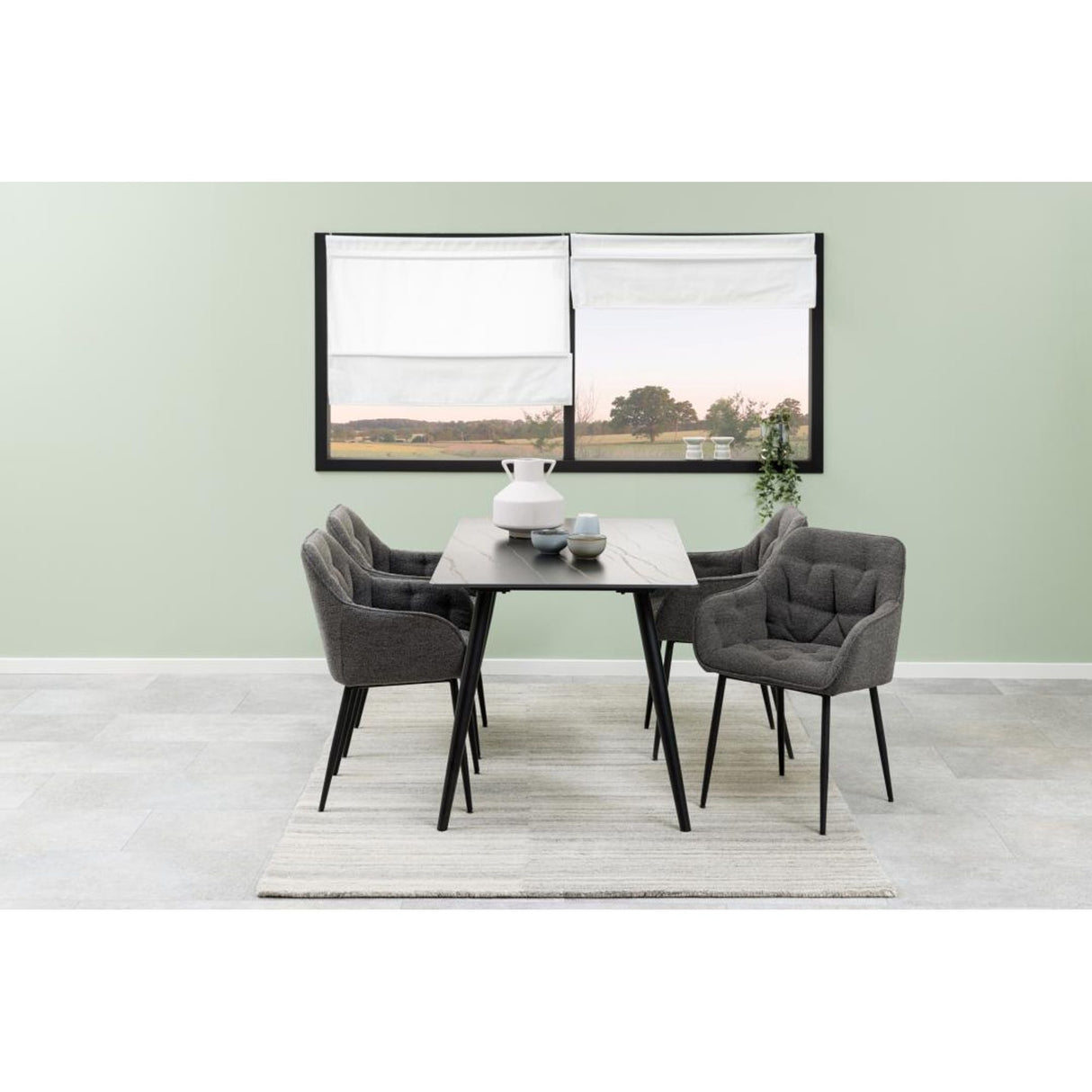 Toulon Karmstol Monza tyg Antracit