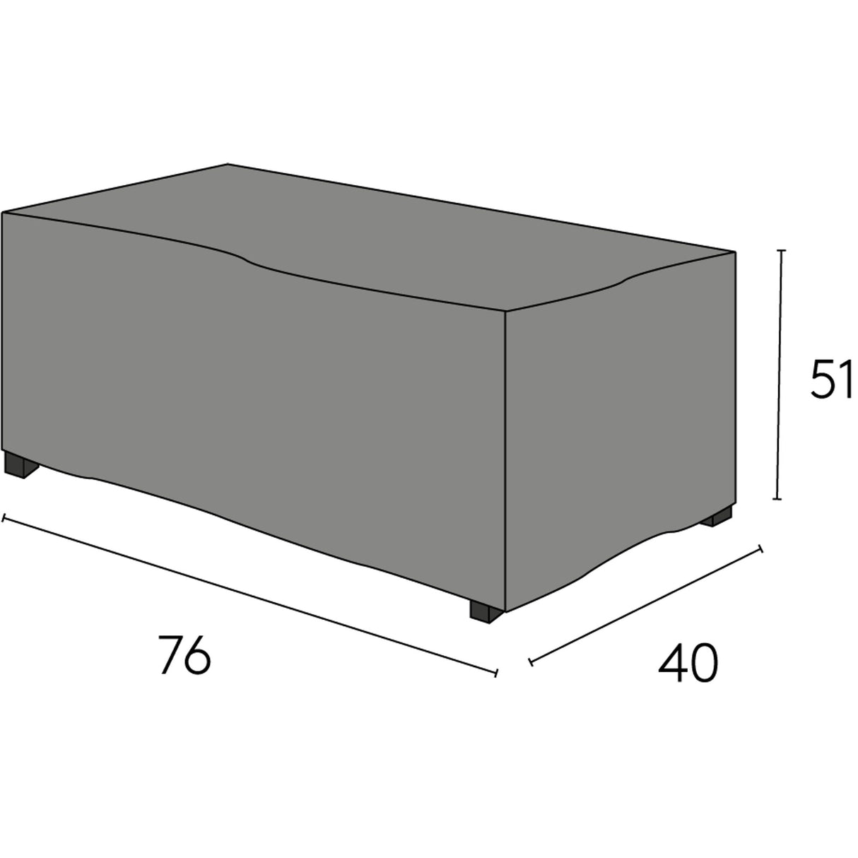 Möbelskydd Oxelunda Utesidobord Hög Svart