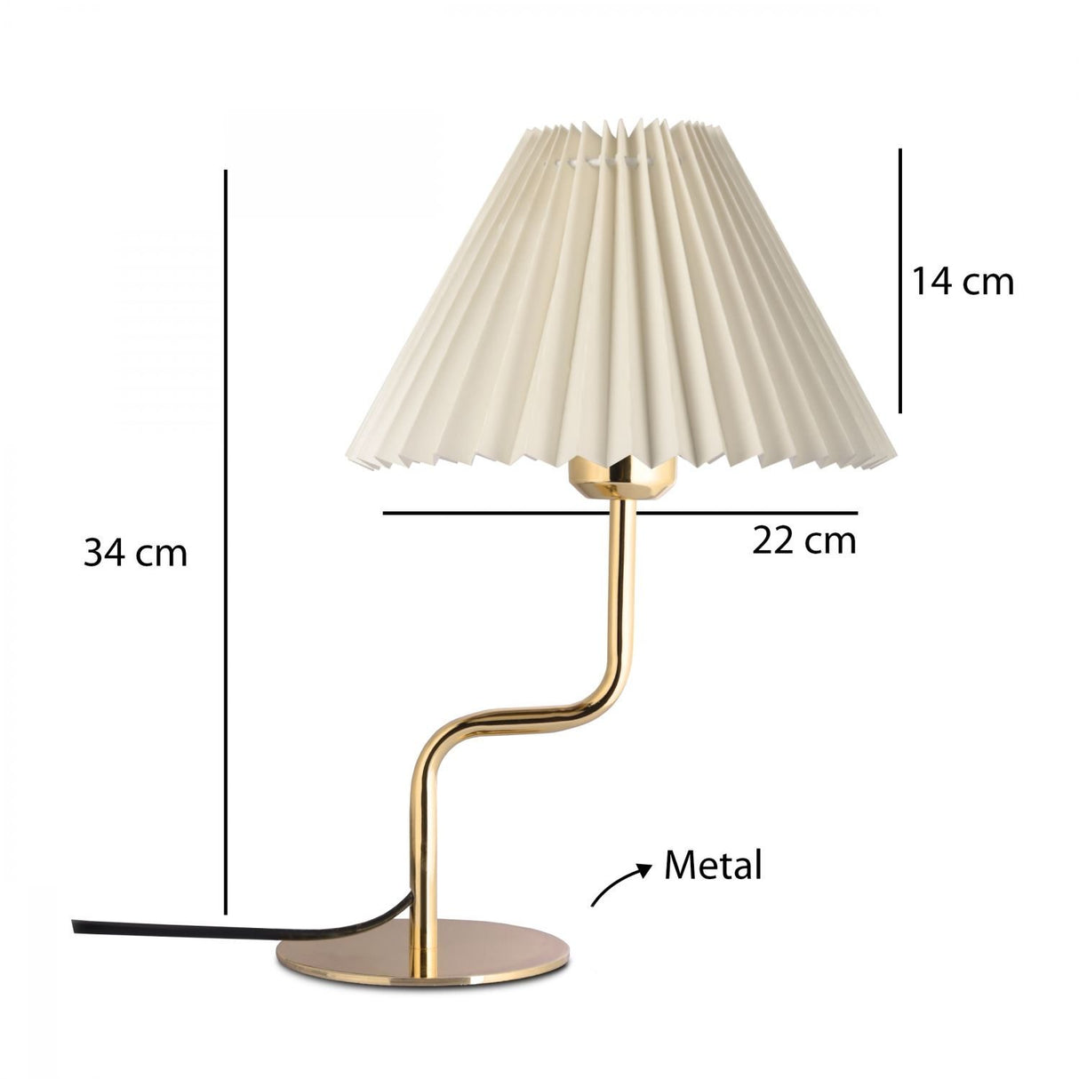 Anchorage (H 34 cm) Creme Bordslampa