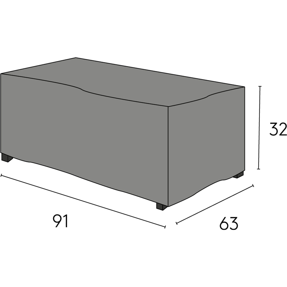 Möbelskydd Lundamo Utebord Svart