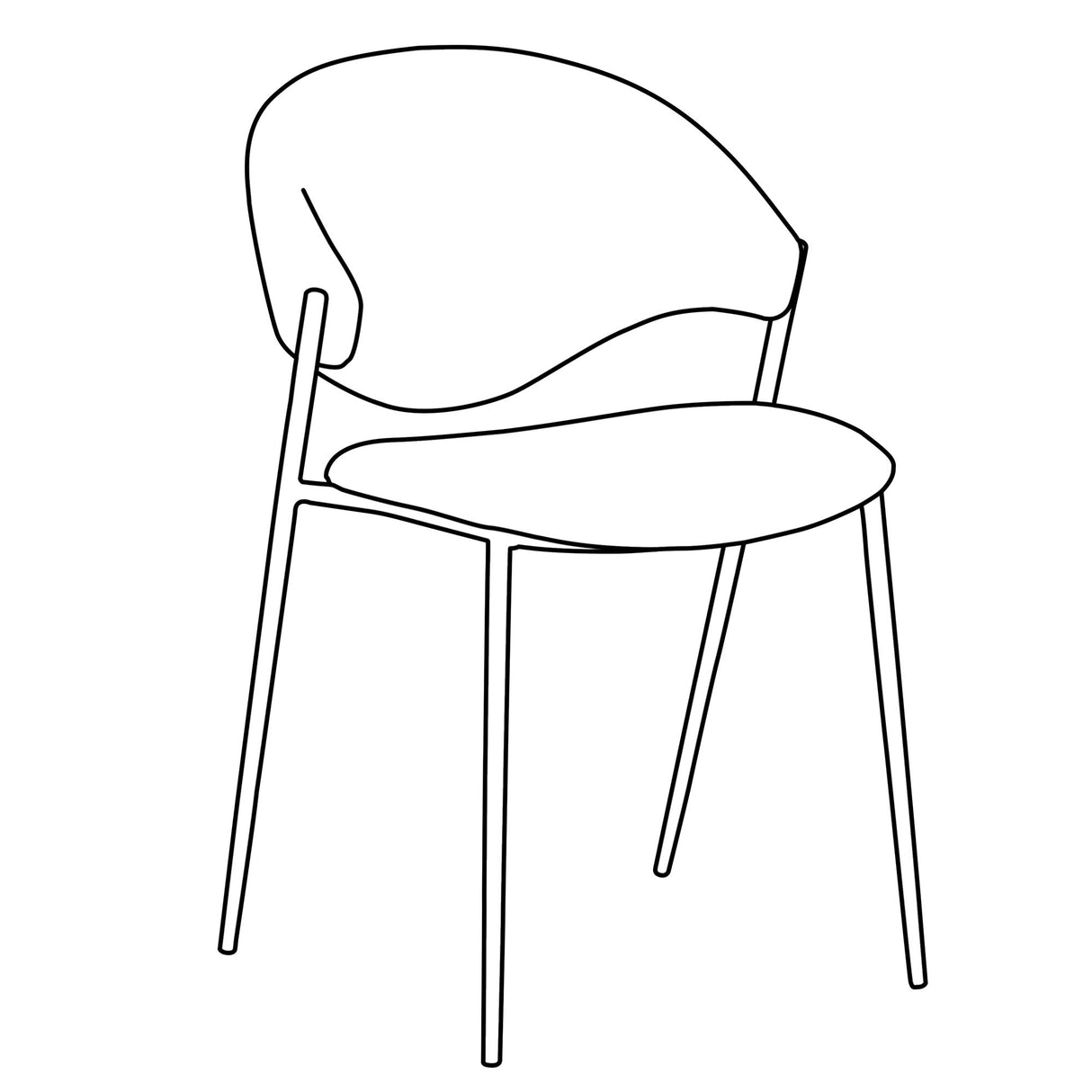 Zone Stol Dark Olive bouclé