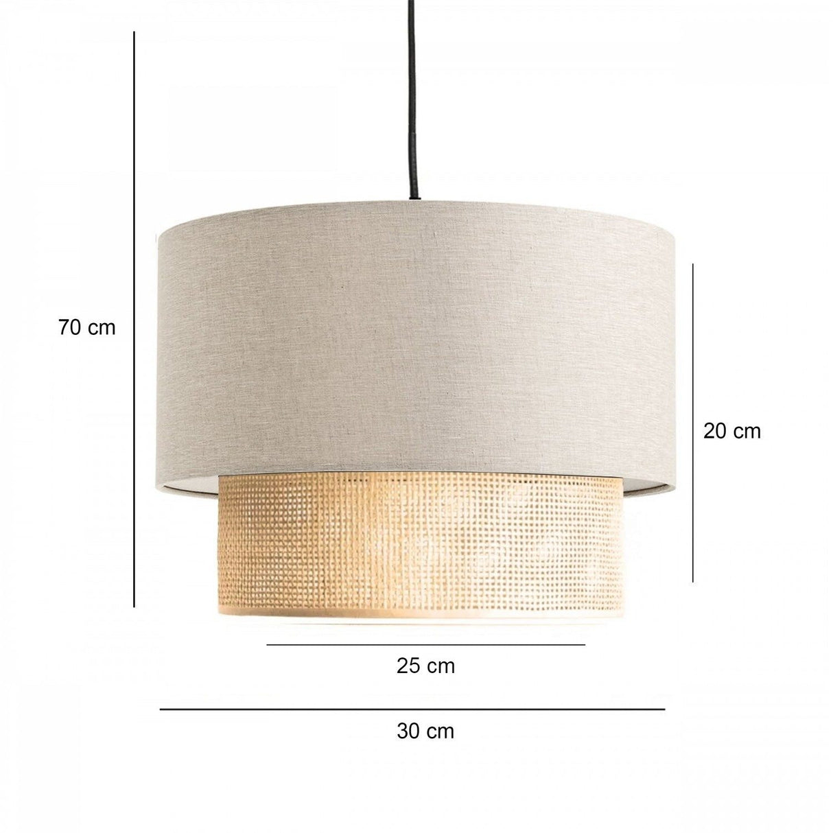 Kigali 4 (H 70 cm) Kräm Ljuskrona
