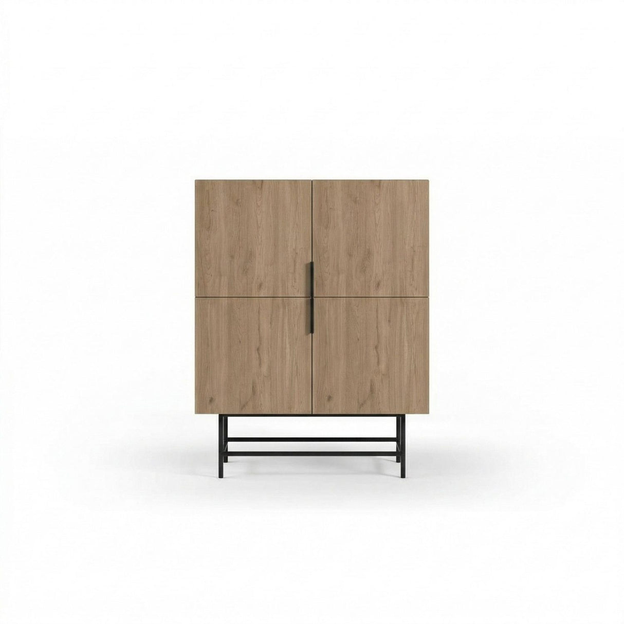Edinburgh (100 x 128 x 40 cm) Sideboard Naturlig ek svart
