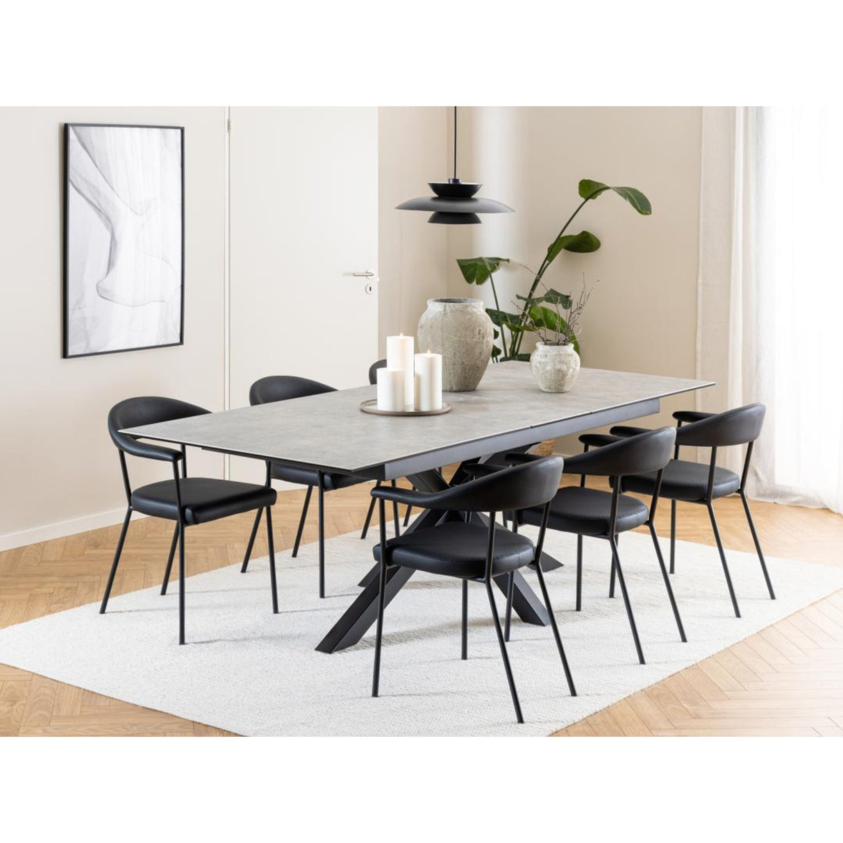 Henri Karmstol PU Svart