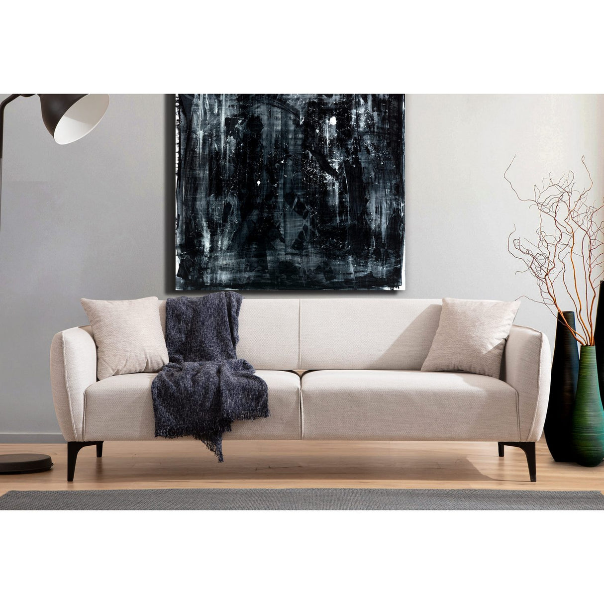 Santiago (220 x 67 x 95 cm) 3-sitssoffa Offwhite