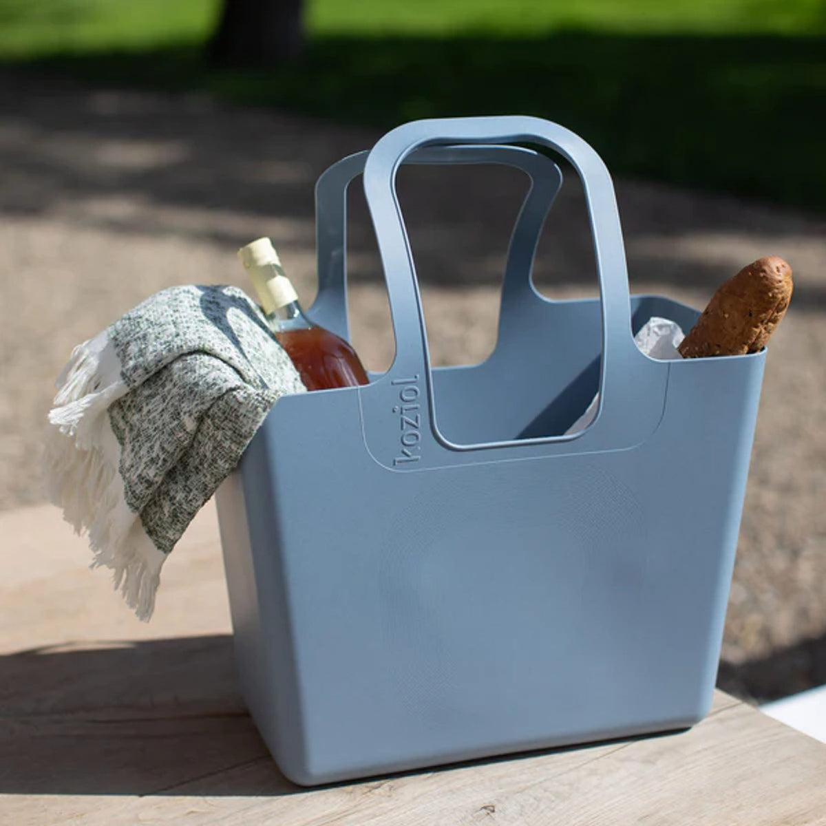 Tasche xl nature flower Väska Blue