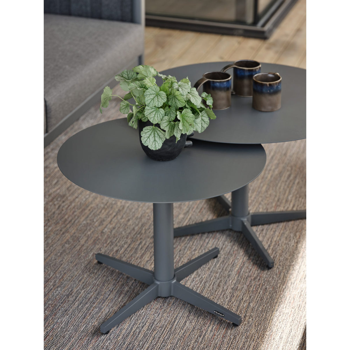 Mill Utesoffbord Antracit, 60x45 cm