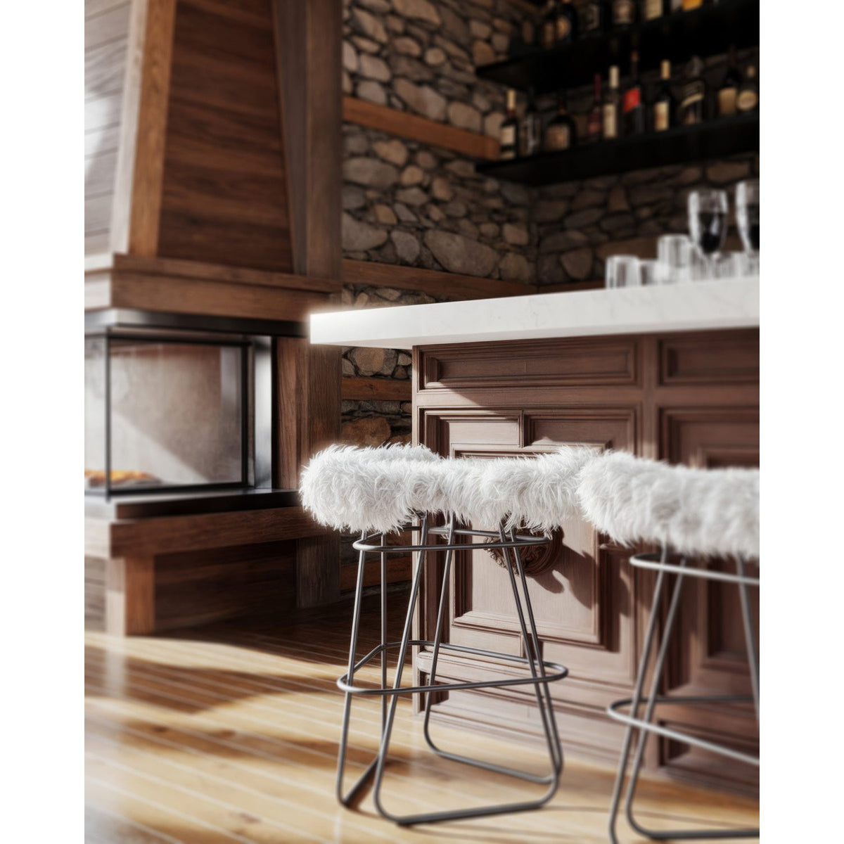 Iceland 65 cm Barstol Wild Black