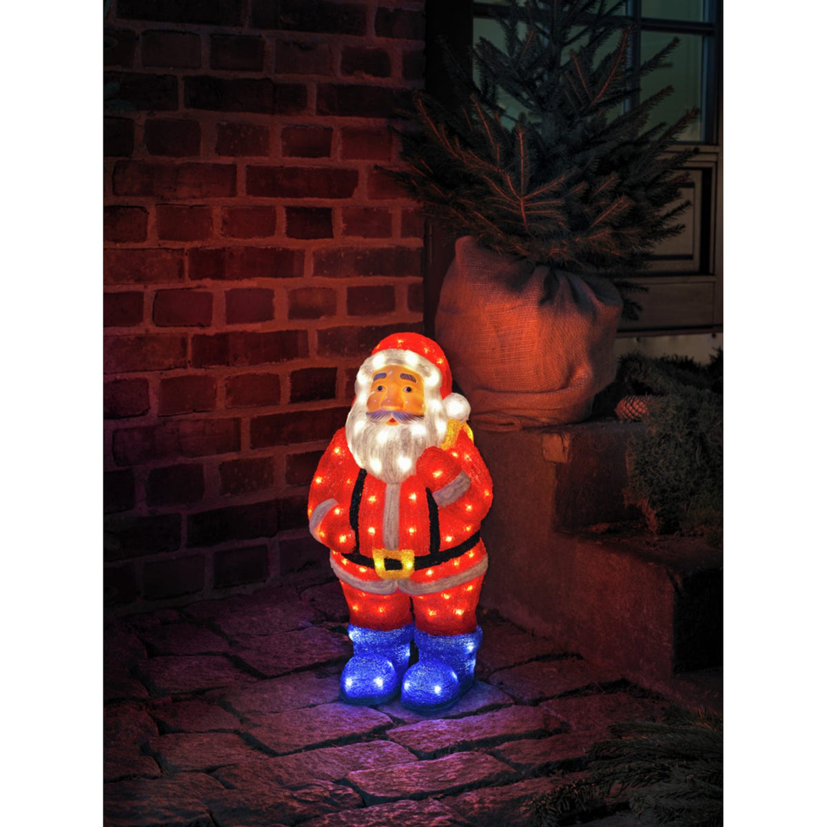 Tomte akryl 55cm 104 LED Ljusdekoration Ute