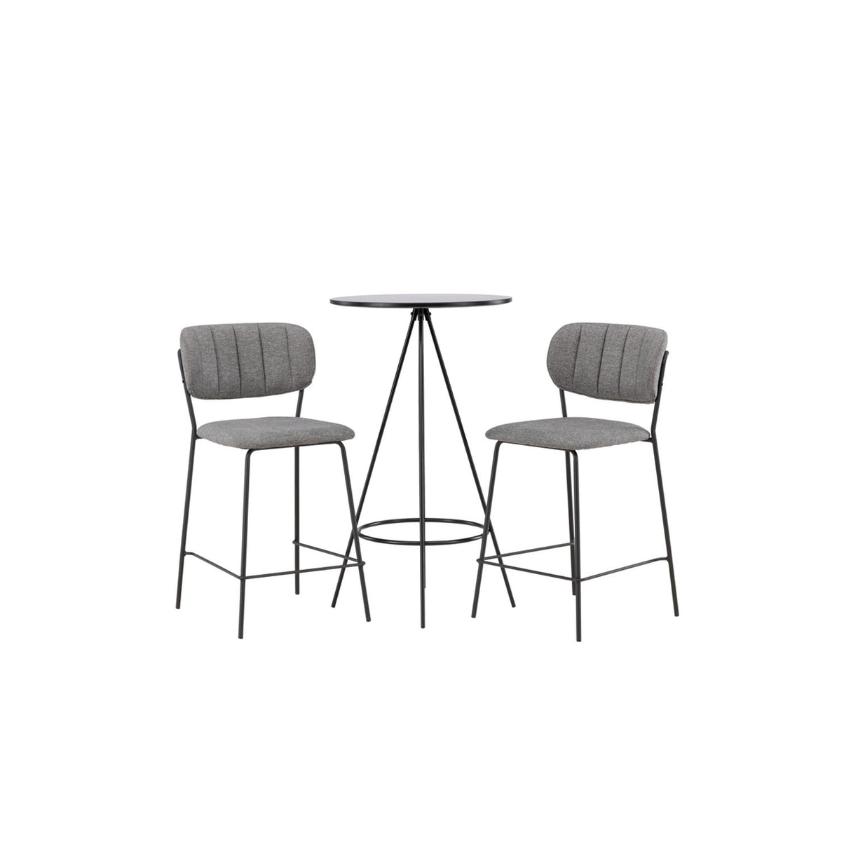 Bistro, Bell Rund matgrupp Svart,Grå, Svart, ⌀60