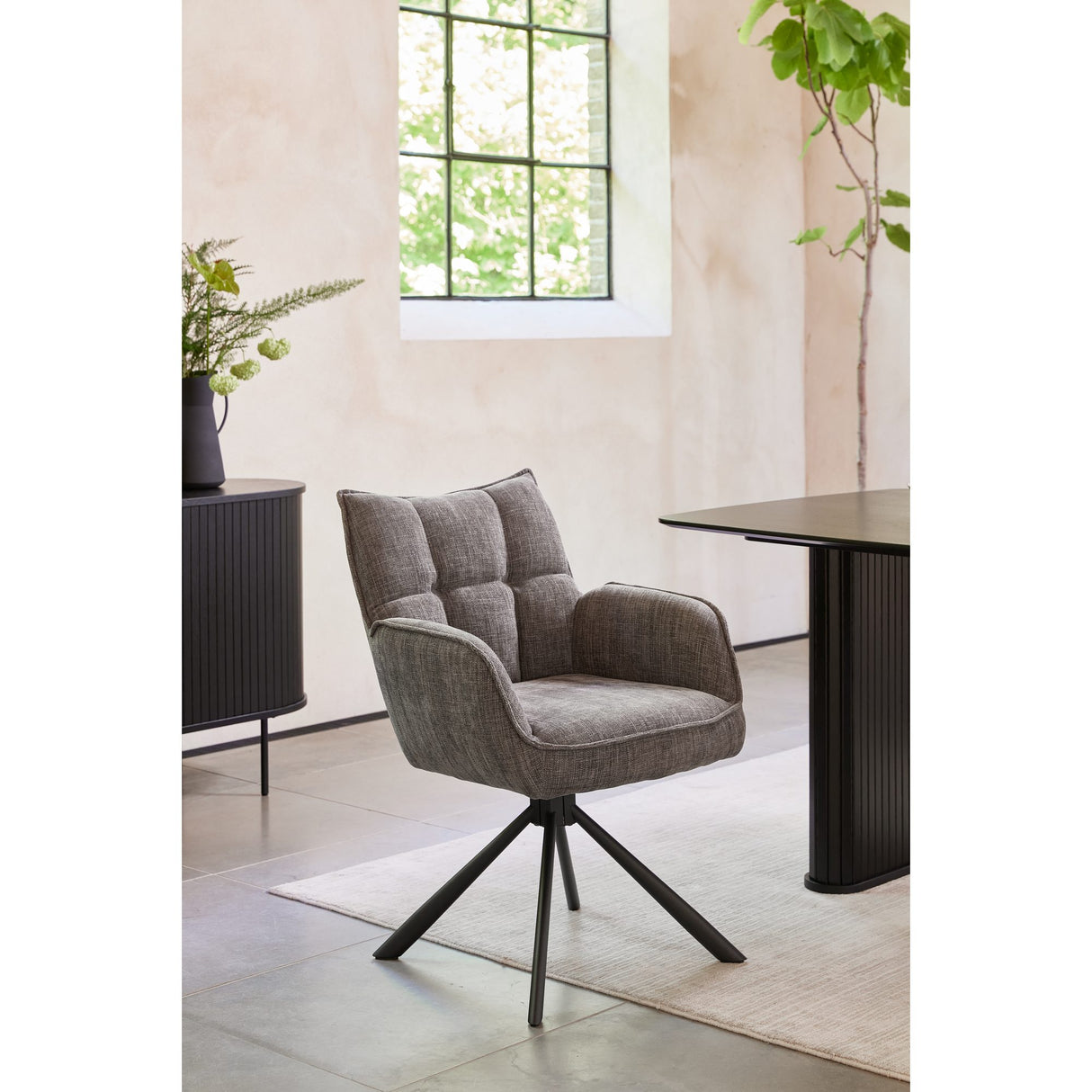 Strada Stol Granitgrå, Metall