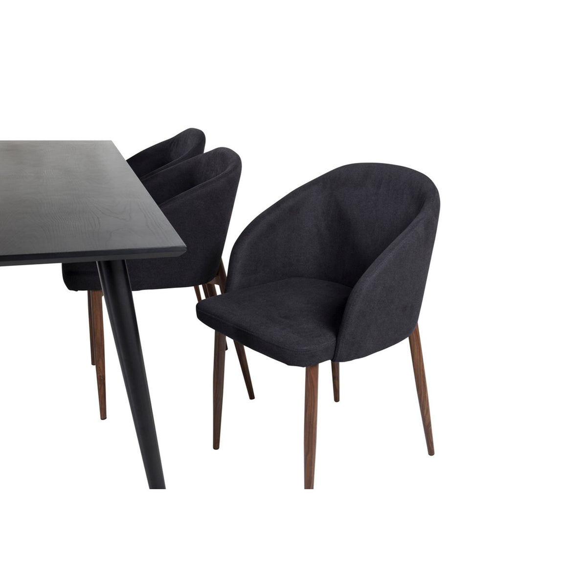 Dipp, Arch Rektangulär matgrupp Svart,Natur, Svart, 180 x 90