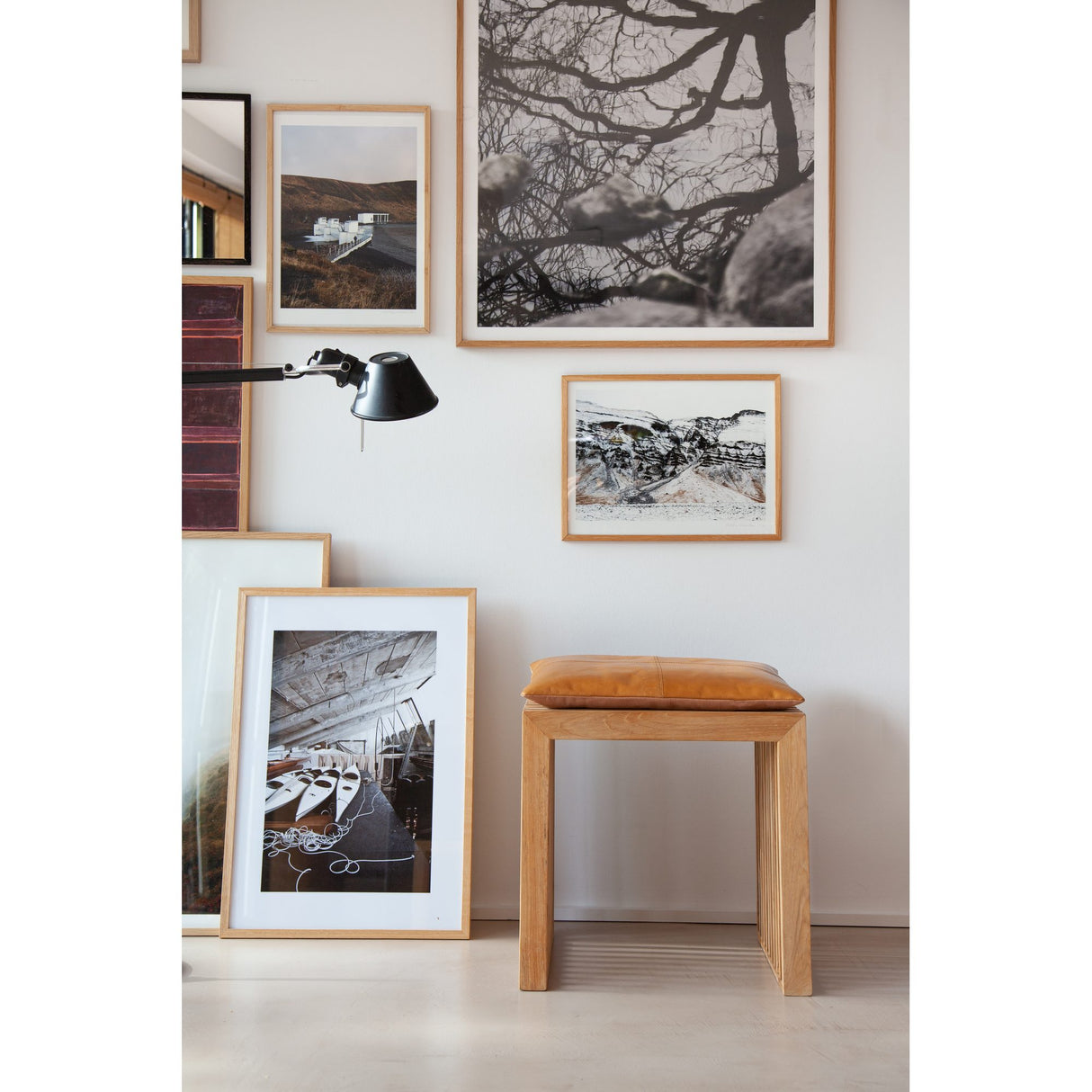 Rib Set Pall Teak, Ljusbrun Sittdyna