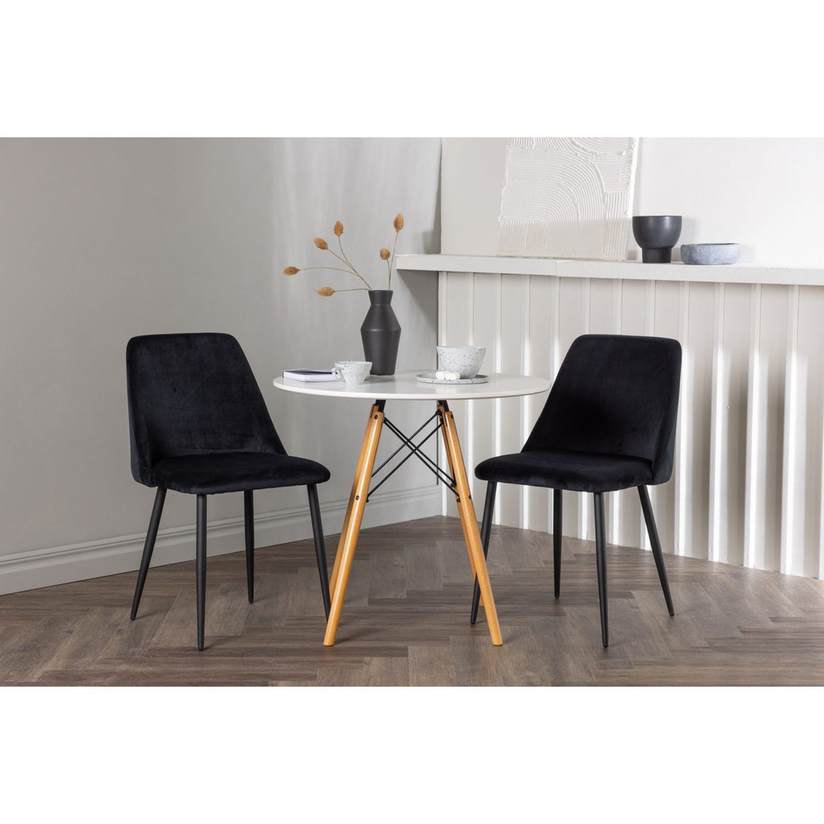 Danburi, Night Rund matgrupp Svart, Vit, ⌀60