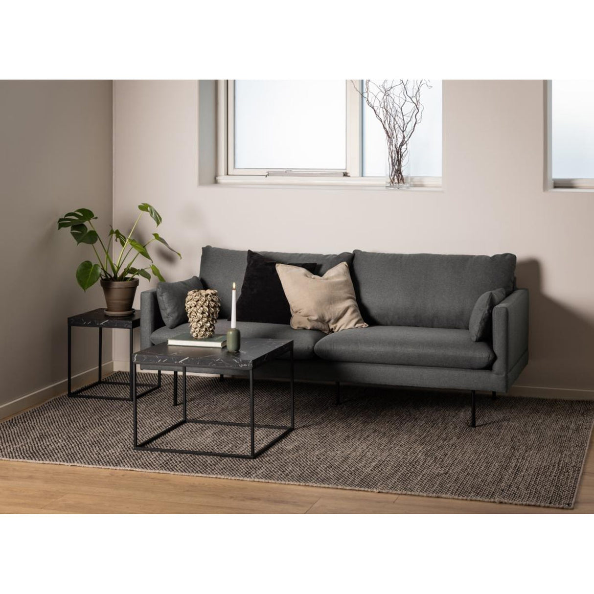 Vesterbro Soffbord 40x40 cm Svart Marquina
